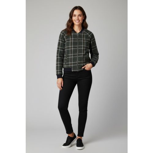 Pull & Bear kockás bomberdzseki - M