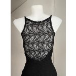 Fekete női csipkeruha - S