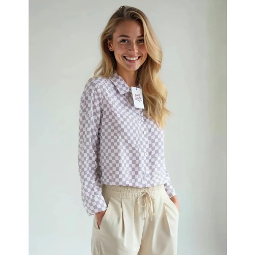 Jennyfer kockás női ing - S (ÚJ)