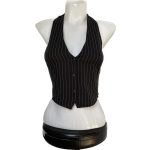 Stradivarius csíkos női top - S (ÚJ)