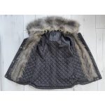 Next szőrmés nyakú női kabát - S