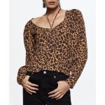 Mango állatmintás női blúz - M (ÚJ)