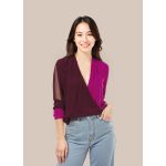 Mango lila női blúz - S (ÚJ)