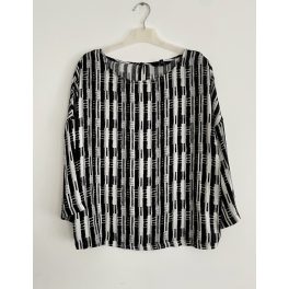 Next fekete-fehér női blúz - 34
