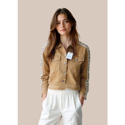 Bershka feliratos ujjú női dzseki - M (ÚJ)