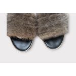 Eva Minge szőrmés női papucs - 39