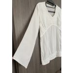 Hímzett női fehér blúz - S