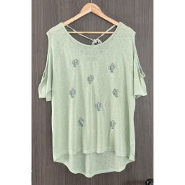 Gina kaktuszos női felső - XL