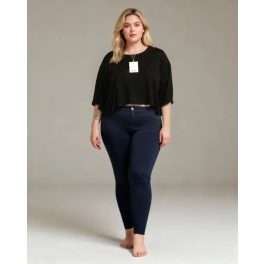 Monki bordázott anyagú női felső - XL (ÚJ)