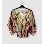 Magenta színes női blúz - M