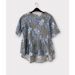 Reserved csíkos-virágos női blúz - S