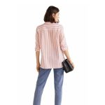 Mango piros csíkos női blúz - M (ÚJ)