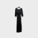 Fekete női bársonyruha - S (ÚJ)