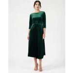 Zöld női bársonyruha - S (ÚJ)