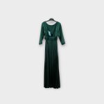 Zöld női bársonyruha - S (ÚJ)