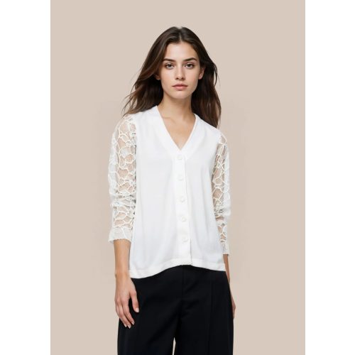 Csipke ujjú női kardigán - S (ÚJ)