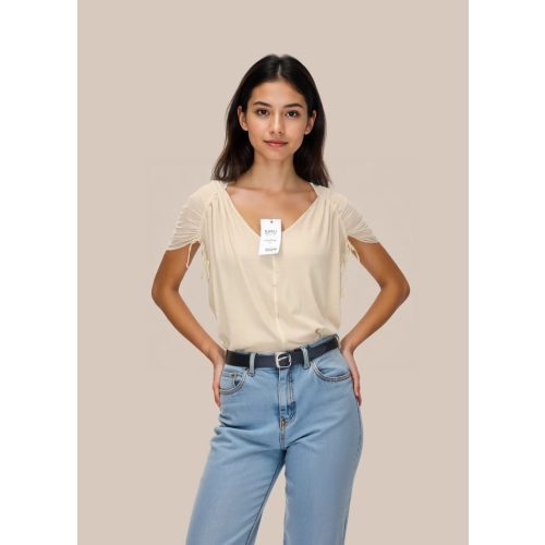 Mango húzott vállú női felső - S (ÚJ)