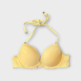 Censored sárga női push-up bikini felső - S