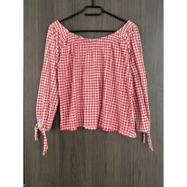 REserved piros kockás női felső - L