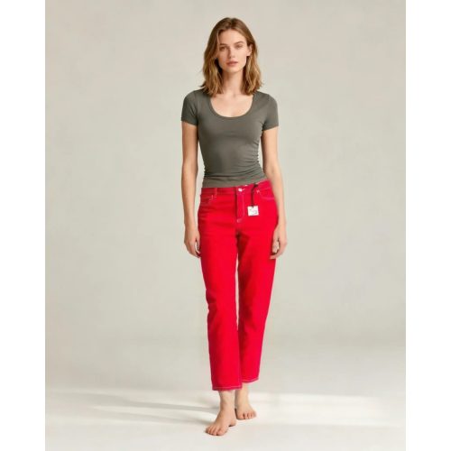 Mango piros női farmernadrág - S (ÚJ)