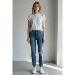 Zara oldalcsíkos női farmernadrág - XS (ÚJ)