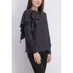 Mango sötétszürke női blúz - M (ÚJ)