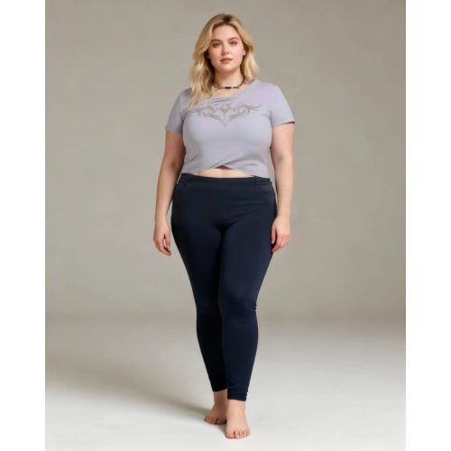 Cropp díszes női póló - L (ÚJ)