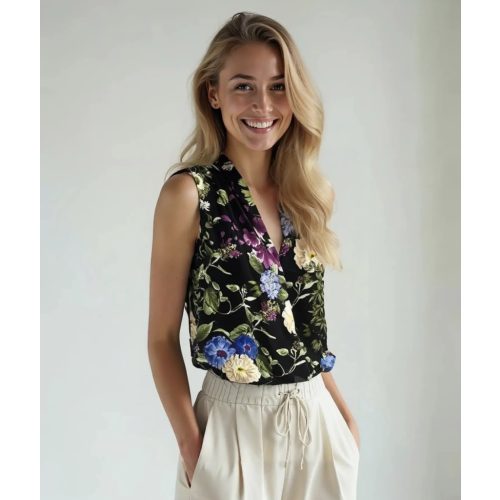 Esprit virágos női blúz - M
