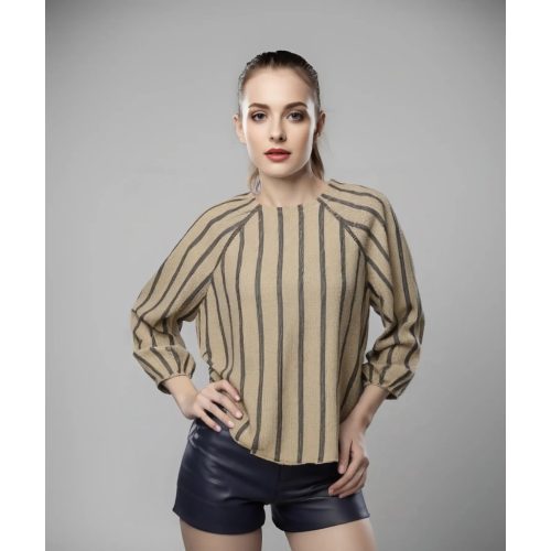 M&S csíkos női blúz - M