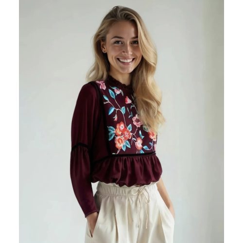 Primark hímzett női blúz - XS