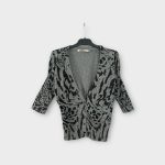 Zebra mintás női kardigán - S