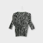 Zebra mintás női kardigán - S