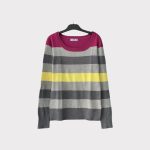 AJC színes csíkos női pulóver - S