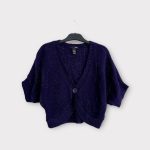 H&M csillámló lila kardigán - S