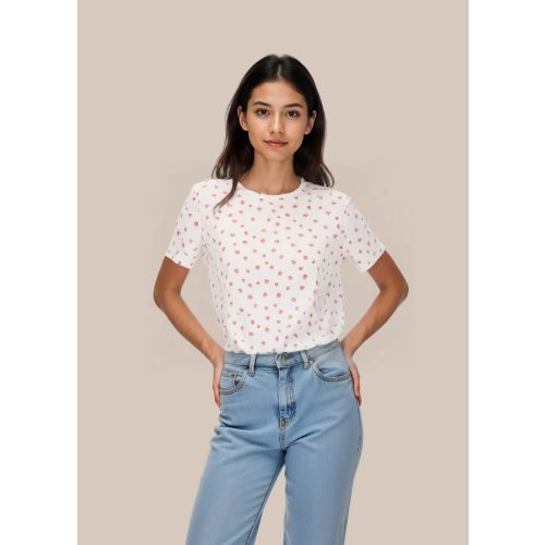 Mango virágos női póló - XS (ÚJ)