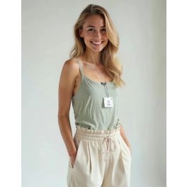 Reserved női khaki top - XS (ÚJ)