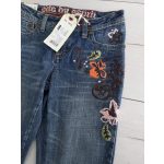 Esprit hímzett flare farmernadrág - S (ÚJ)