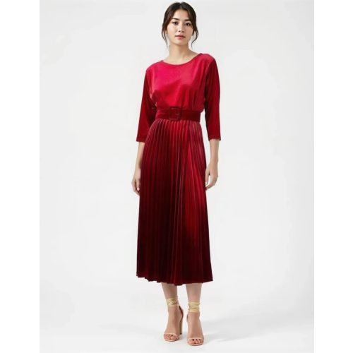 Solo női bársonyruha - S (ÚJ)