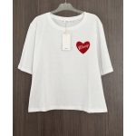 Mango szivecskés női póló - S (ÚJ)