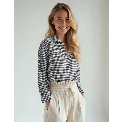 Mango kockás női ing - S (ÚJ)