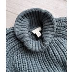 H&M vastag kötött pulóver - S