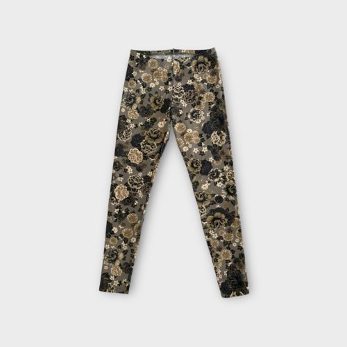 Rózsás női leggings - S