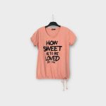 Feliratos női póló - S