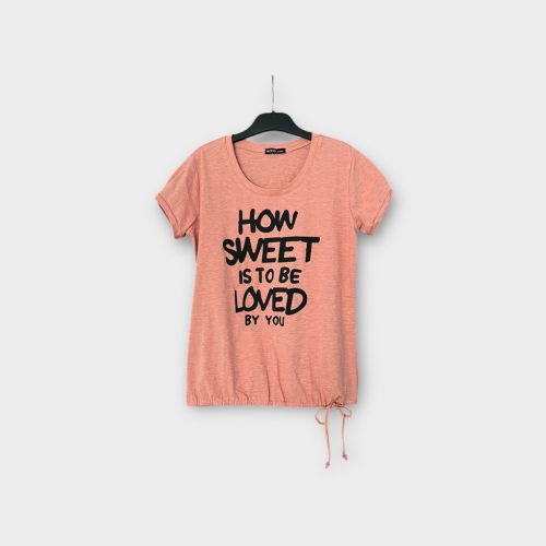 Feliratos női póló - S