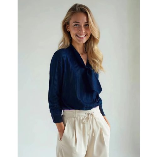 Mango sötétkék blúz - M (ÚJ)