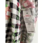 George kockás-virágos női ruha - L