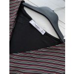 Mango két anyagú csíkos női felső - S