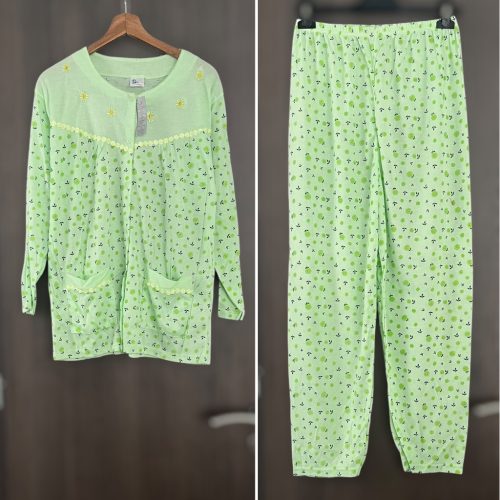 Virágos női pizsama szett - L (ÚJ)