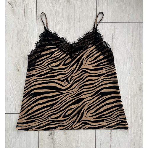 Amisu tigris csíkos női top - M