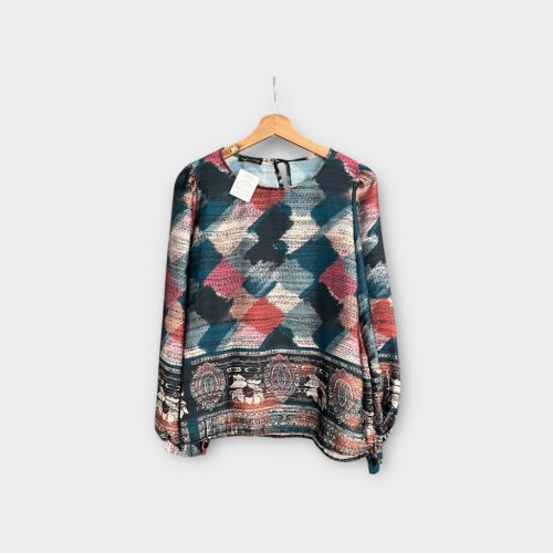 New Collection mintás női blúz - M (ÚJ)